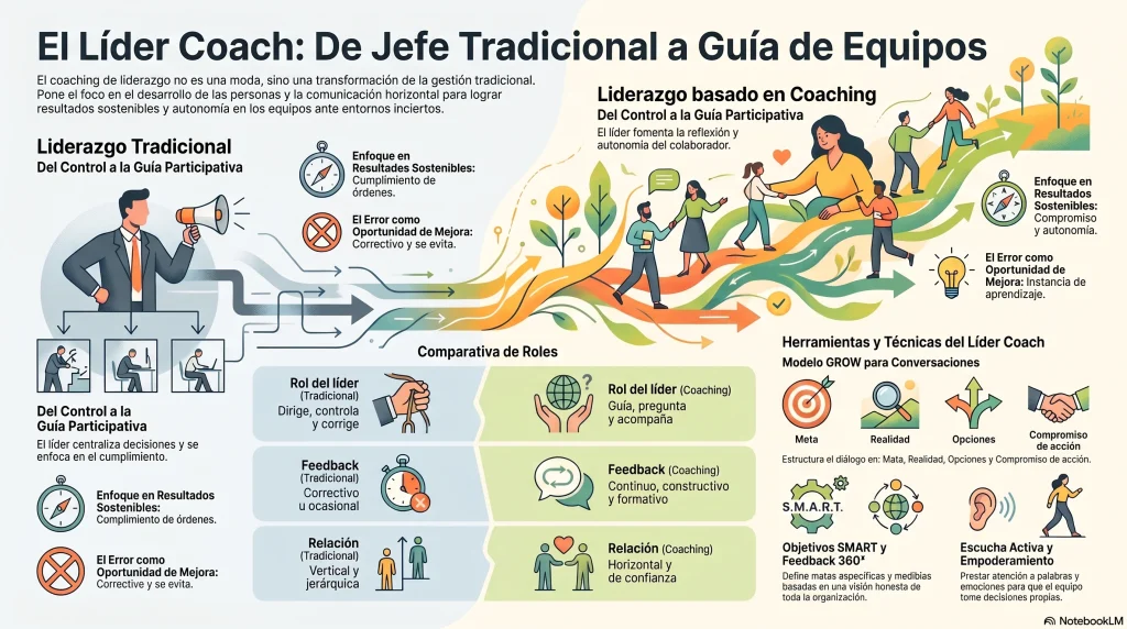 Infografía sobre el lider coach